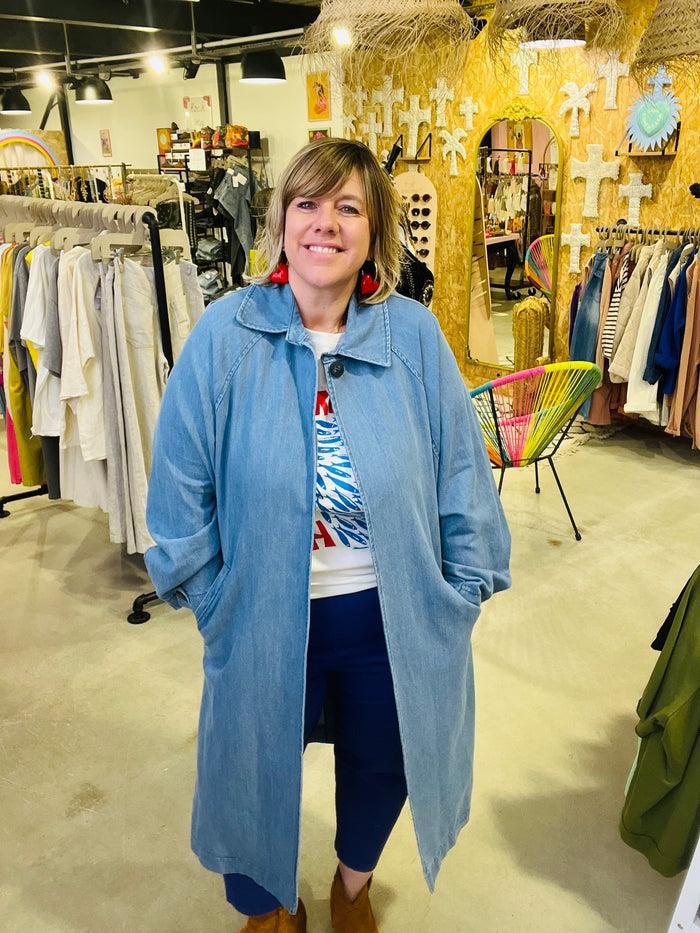 Les Bohémiennes Trench Long En Tencel Marco