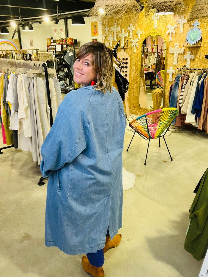 Les Bohémiennes Trench Long En Tencel Marco