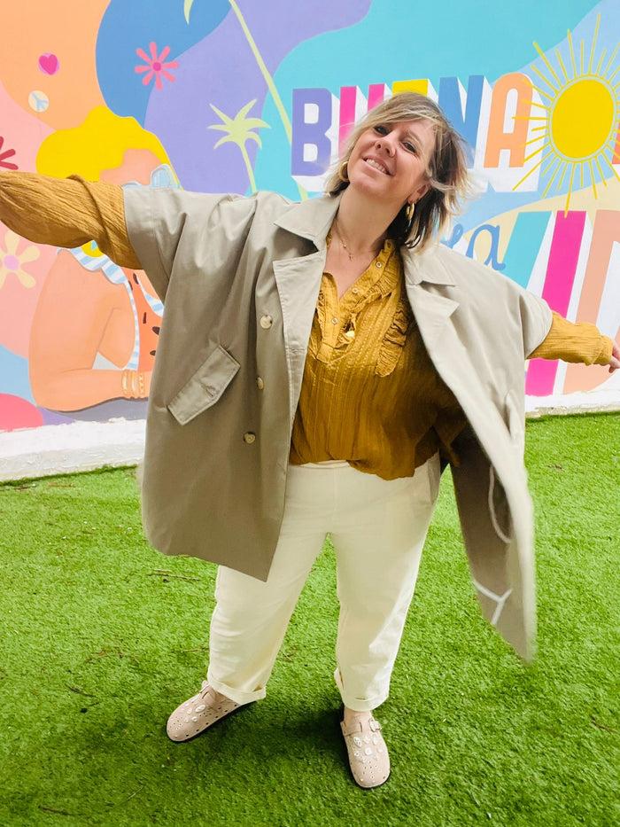 les bohémiennes Trench oversize ELNA Kaki