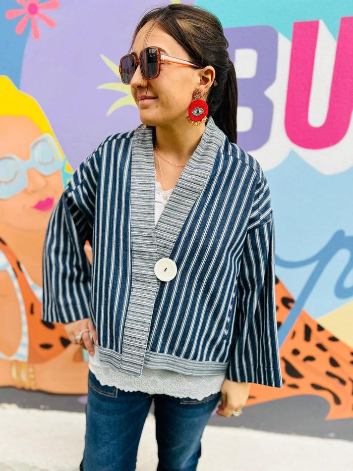 Les Bohémiennes Veste AIKO MARINE