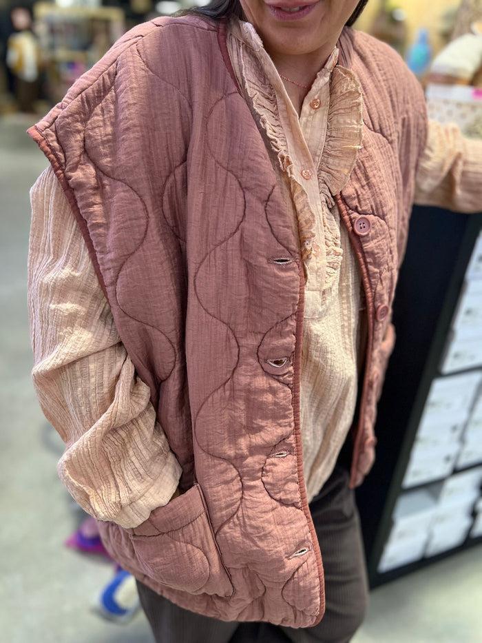 les bohémiennes Veste ISELIN VIEUX ROSE