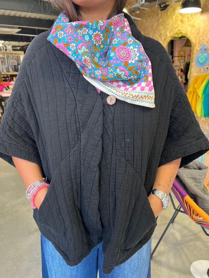 les bohémiennes veste matelassée CARLITA noire