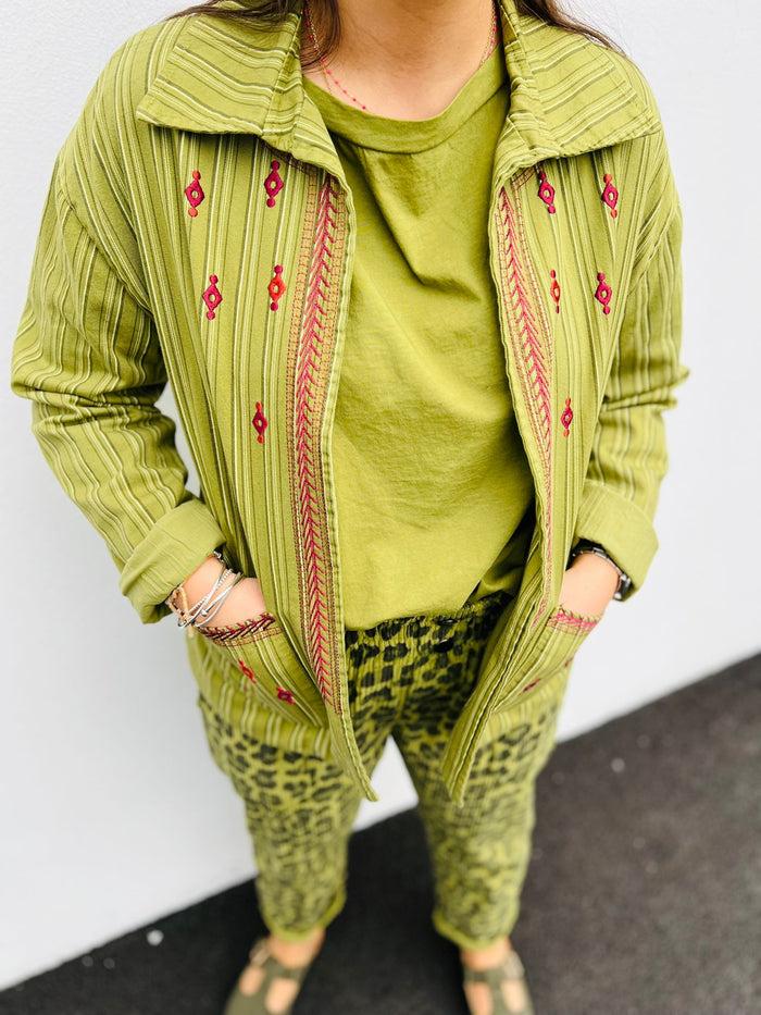 Les Bohémiennes Veste UNKAS Olive