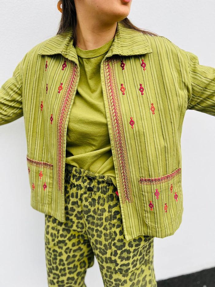 Les Bohémiennes Veste UNKAS Olive