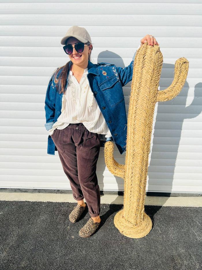 Les Bohémiennes Pantalon JOE Velours By Johanna Chocolat