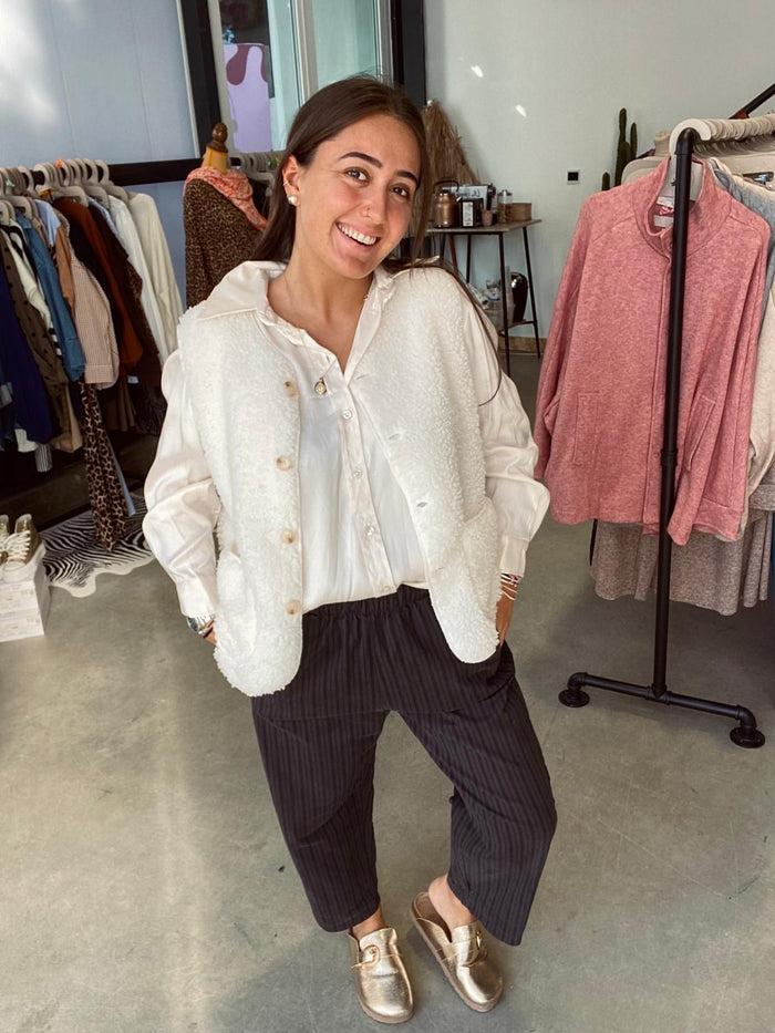 Les Bohémiennes Pantalon MAGIC By Johanna Rayé Noir/chocolat