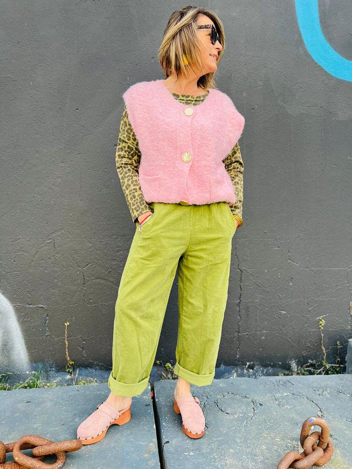 les bohémiennes Pantalon magic velours by Johanna Vert prairie