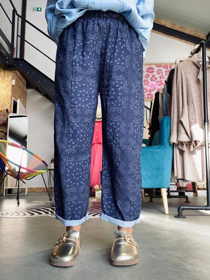 Les Bohémiennes Pantalon Velours BANDANA Johanna 4 Coloris