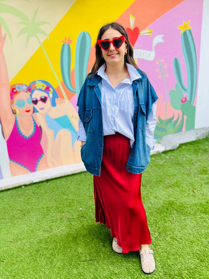 Les Bohémiennes Veste Jean Sans Manche LANCASTER By Banditas