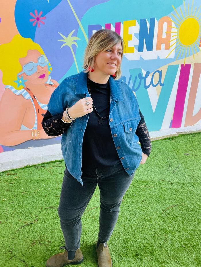 Les Bohémiennes Veste Jean Sans Manche LANCASTER By Banditas