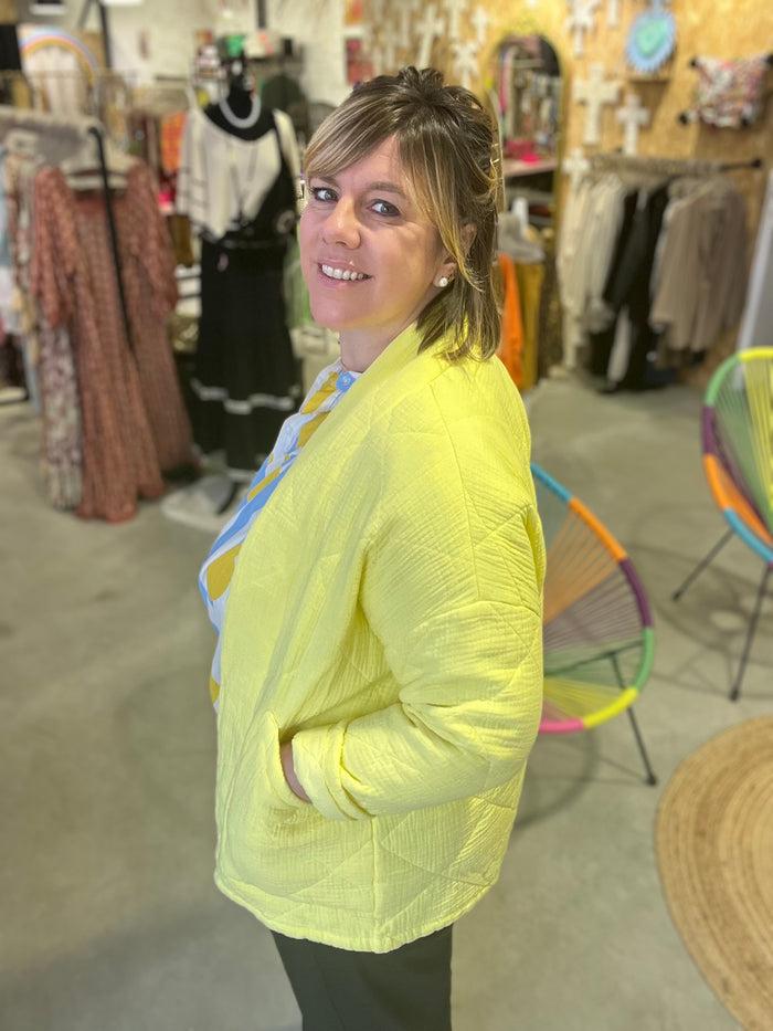 Les Bohémiennes Veste Mailux // Gaze De Coton Jaune Soleil