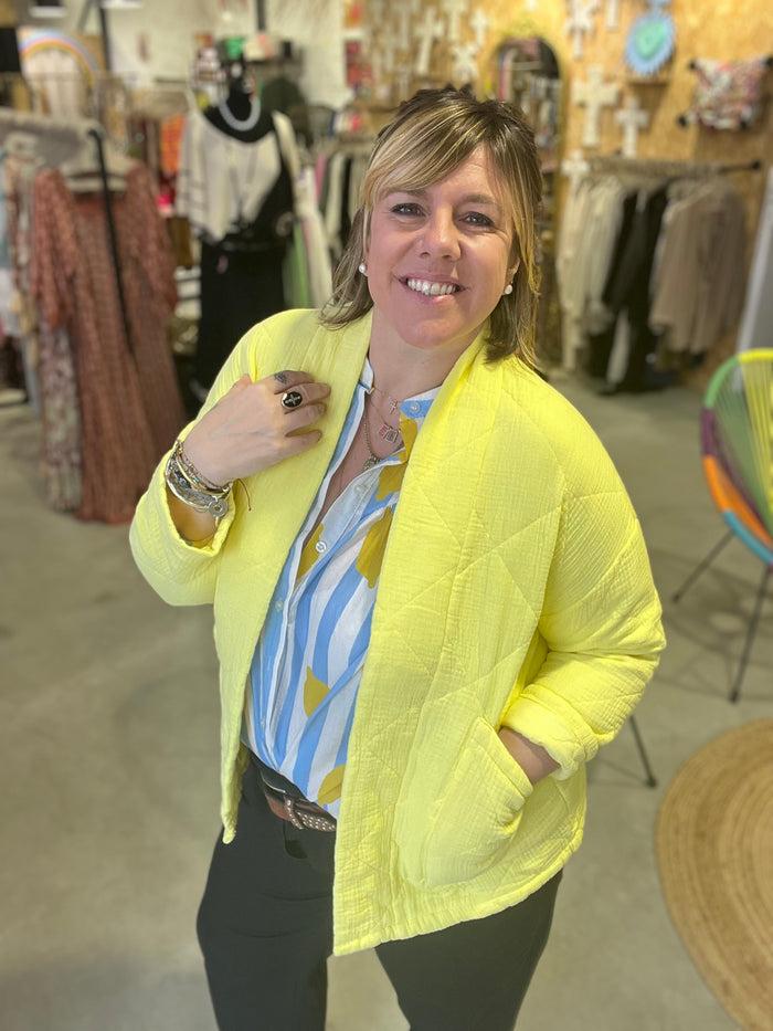 les bohémiennes Veste Mailux // Gaze de coton Jaune soleil