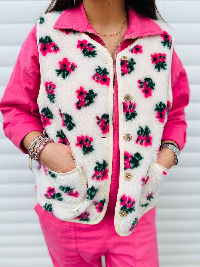 les bohémiennes Veste sans manche Flores 2 couleurs