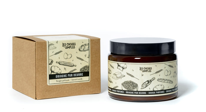 les choses simples Bougie 3 Mèches "Brioche Pur Beurre"