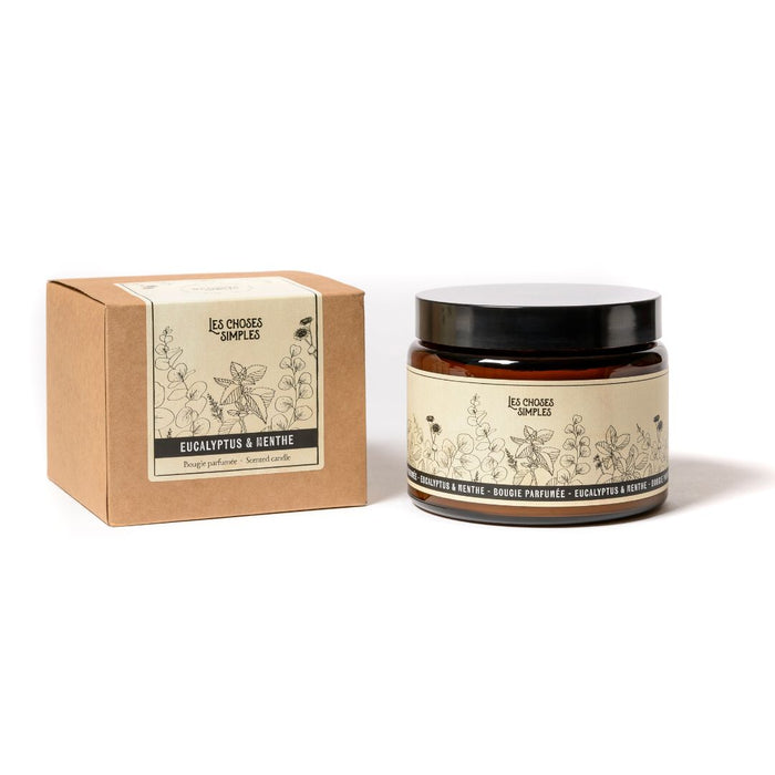 les choses simples Bougie 3 Mèches "Eucalyptus & Menthe"