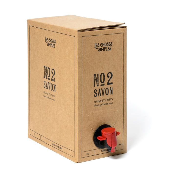 les choses simples Eco Recharge 3L Savon Mains & Corps Nr. 2 "Matin de Printemps"