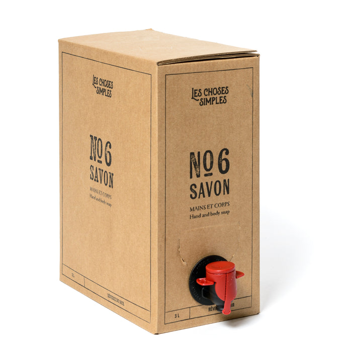 les choses simples Eco Recharge 3L Savon Mains & Corps Nr. 6 "Rêverie du Soir"