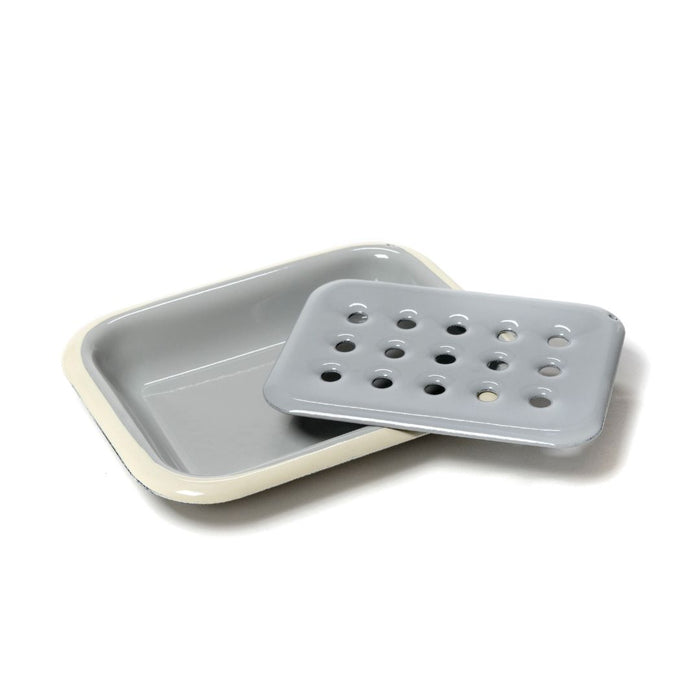 Les Choses Simples Porte Savon En émail Gris