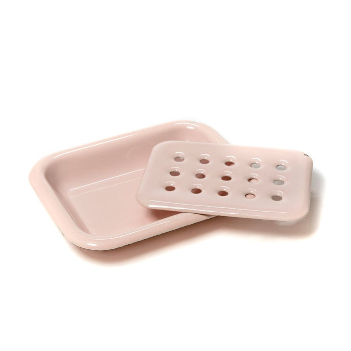 Les Choses Simples Porte Savon En Email Rose Pâle