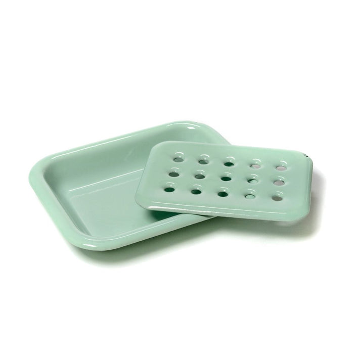 Les Choses Simples Porte Savon En Email Vert