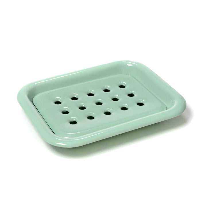 les choses simples Porte Savon en Email Vert