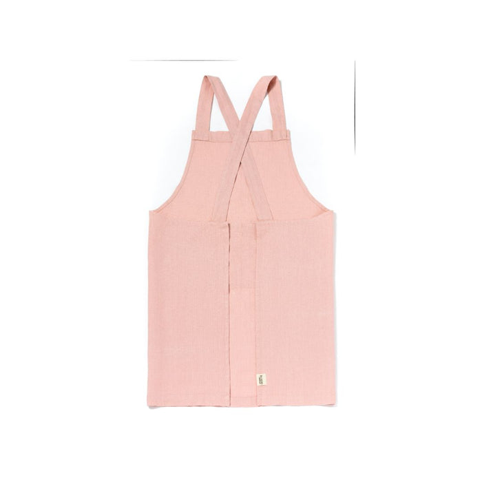 Les Choses Simples Tablier En Lin Rose Pâle