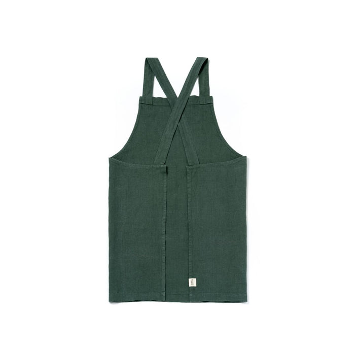 Les Choses Simples Tablier En Lin Vert Forêt