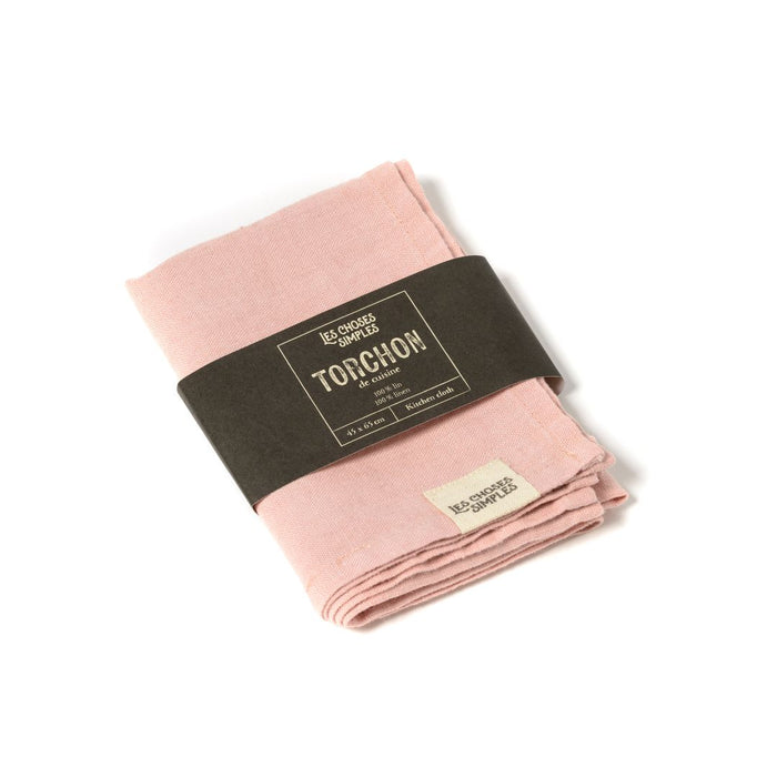 les choses simples Torchon en Lin "Rose Pâle"