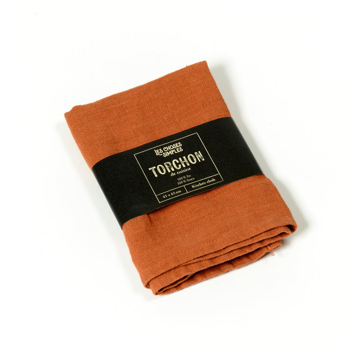 les choses simples Torchon en Lin "Terracotta"