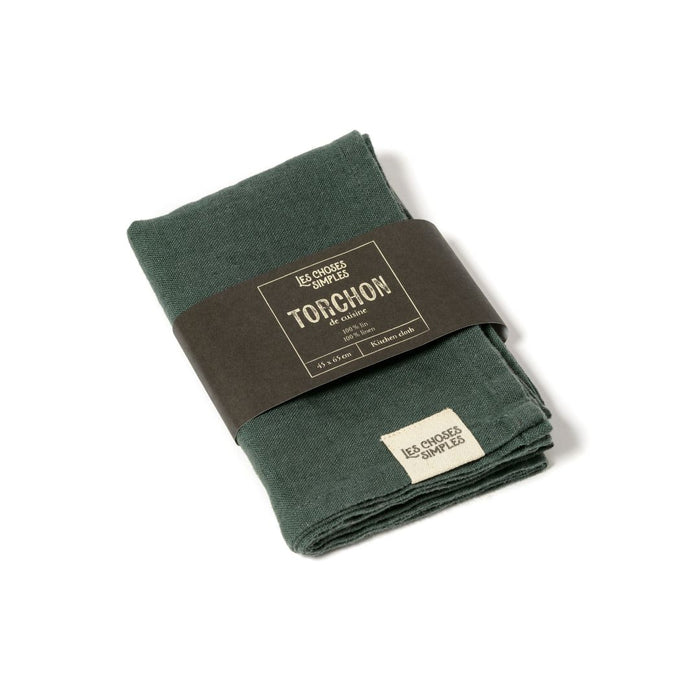 les choses simples Torchon en Lin "Vert Forêt"