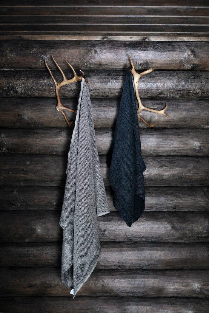 Les Choses Simples Serviette Légère En Lin/Tencel Noir