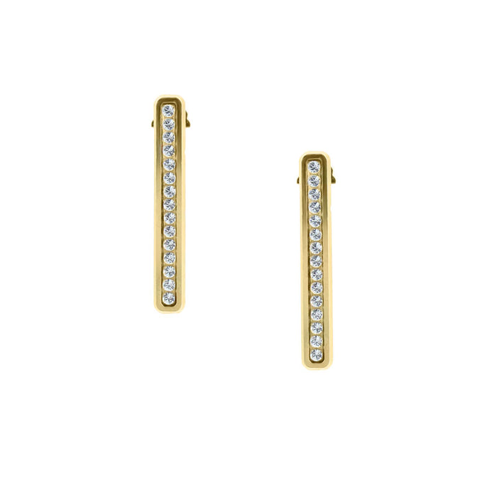 les interchangeables Boucles d oreilles barrette strassé mm