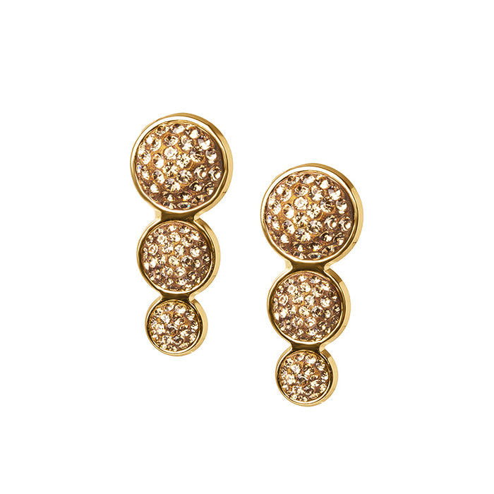 Les Interchangeables Boucles D Oreilles Pave Rond Trio