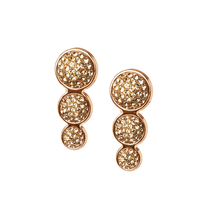 Les Interchangeables Boucles D Oreilles Pave Rond Trio