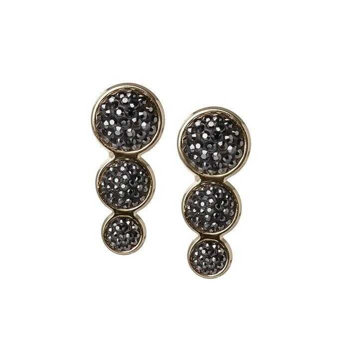 Les Interchangeables Boucles D Oreilles Pave Rond Trio