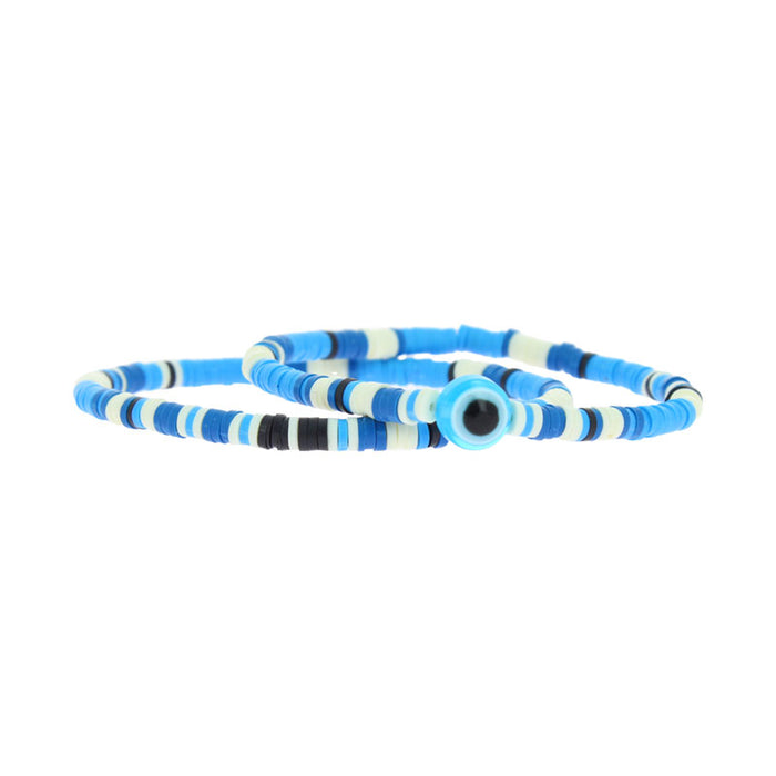 Les Interchangeables Bracelet Duo Perles Gomme Oeil