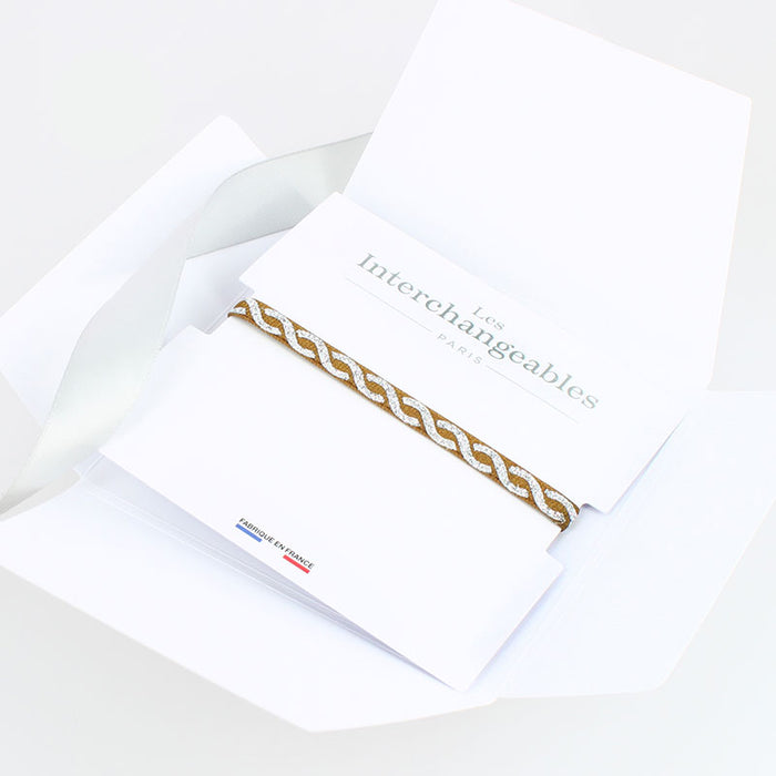 les interchangeables Bracelet glitter entrelacs noel