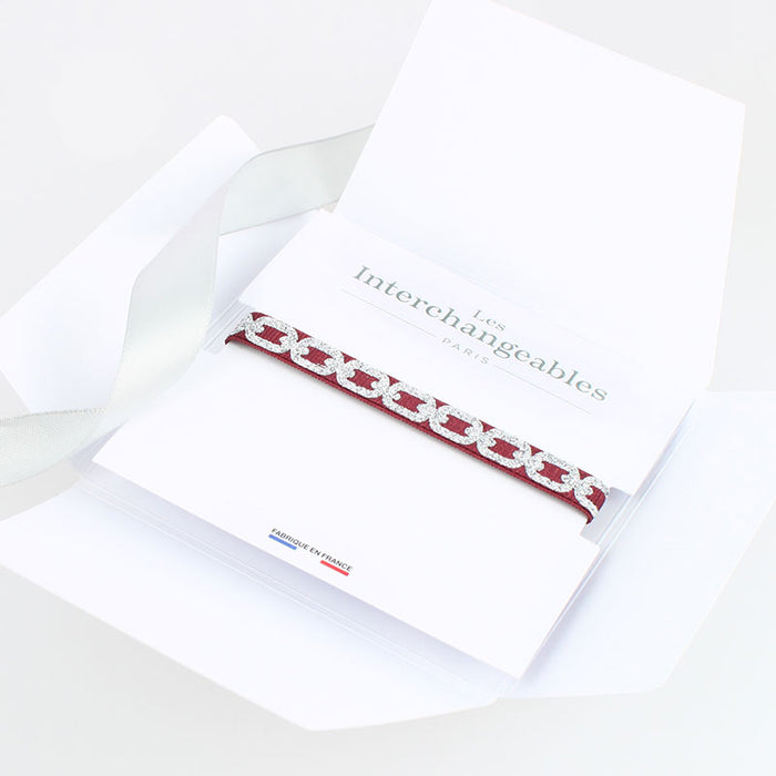 les interchangeables Bracelet glitter gourmette noel