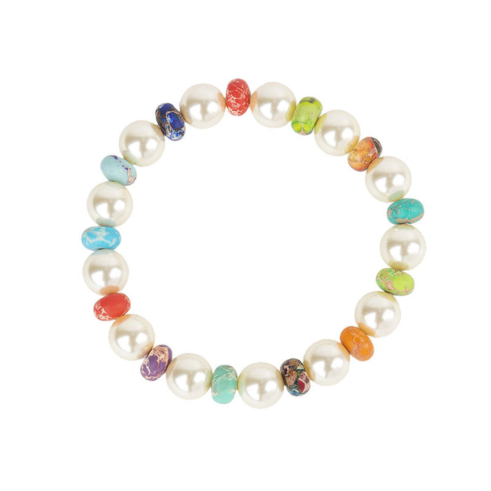 Les Interchangeables Bracelet Grosses Perles Imit Perles Fines