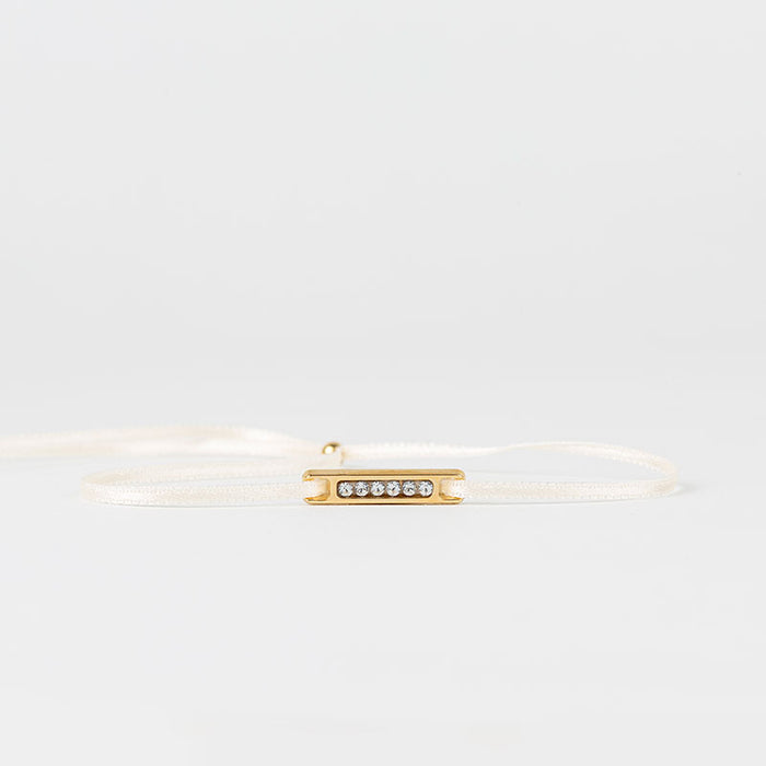 Les Interchangeables Bracelet Mini Plaque Ligne Strass