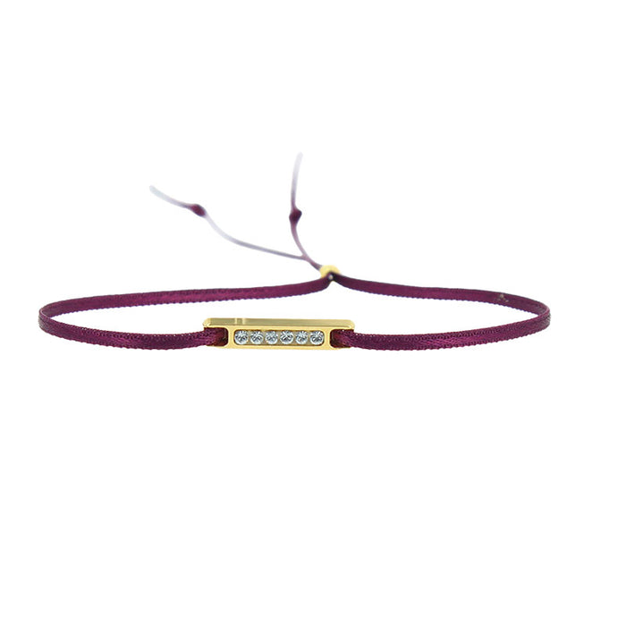 Les Interchangeables Bracelet Mini Plaque Ligne Strass