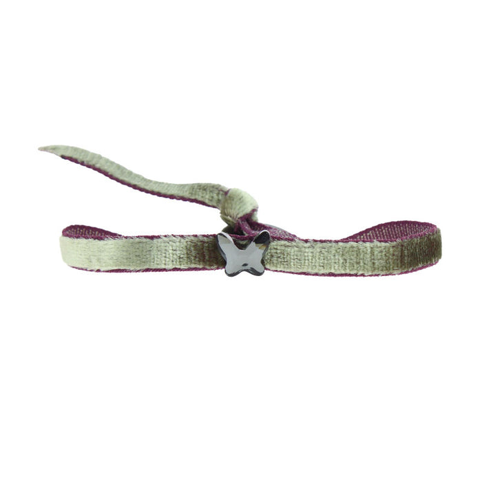 les interchangeables Bracelet papillon stretch velours
