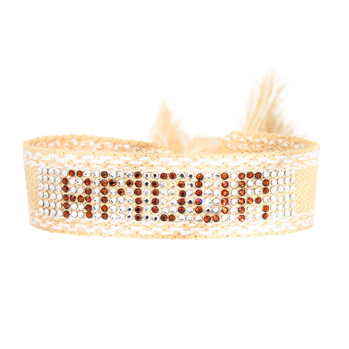 les interchangeables Bracelet tissé cristal full amour