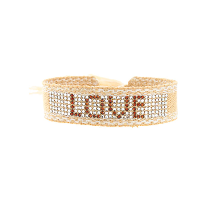 les interchangeables Bracelet tissé cristal full love