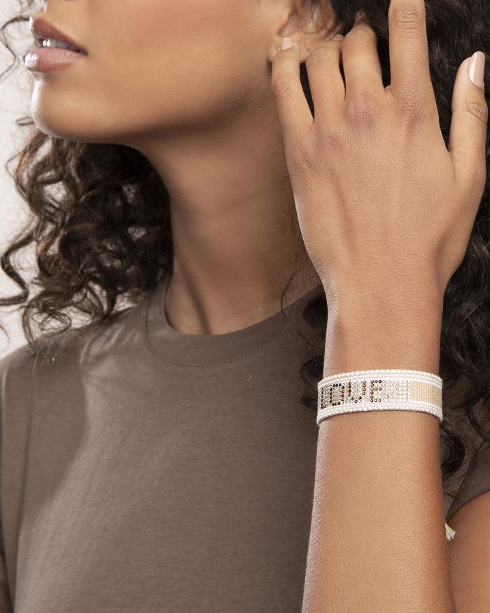 Les Interchangeables Bracelet Tissé Cristal Full Love
