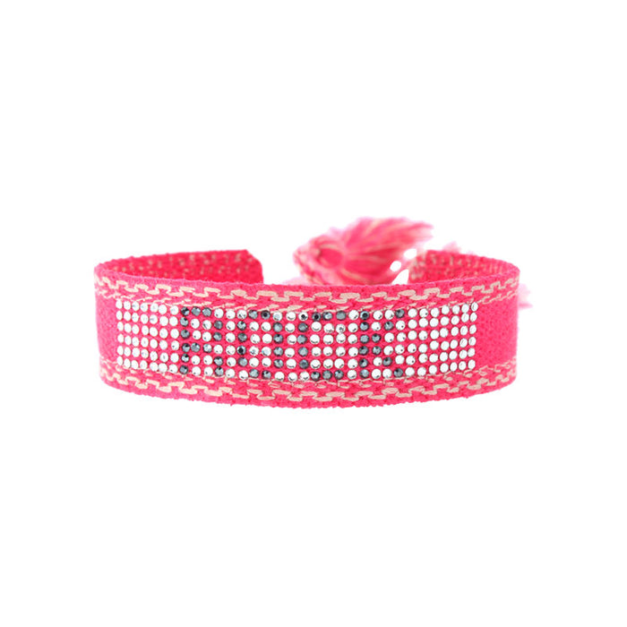 Les Interchangeables Bracelet Tissé Cristal Full Rock