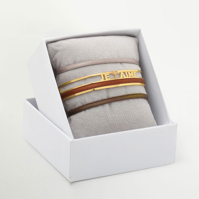 Les Interchangeables Coffret Jonc Ruban 3mm Je T Aime