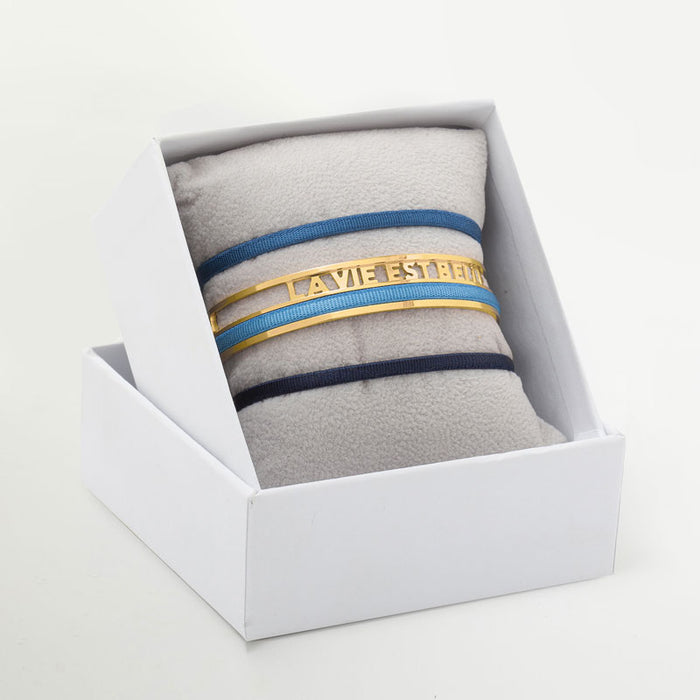 Les Interchangeables Coffret Jonc Ruban 3mm La Vie Est Belle