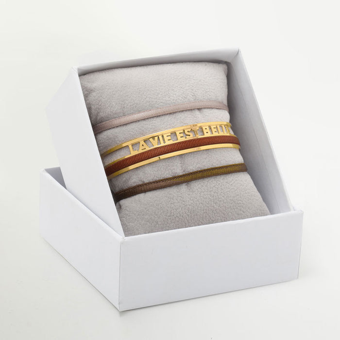 Les Interchangeables Coffret Jonc Ruban 3mm La Vie Est Belle