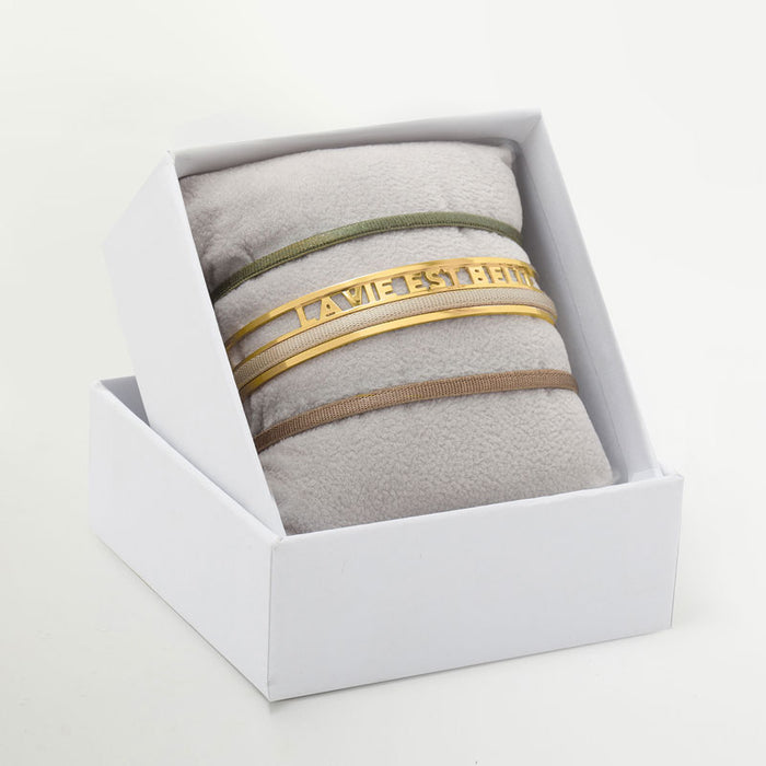 Les Interchangeables Coffret Jonc Ruban 3mm La Vie Est Belle